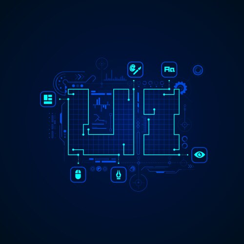 Digital User Interface Concepts vector image
