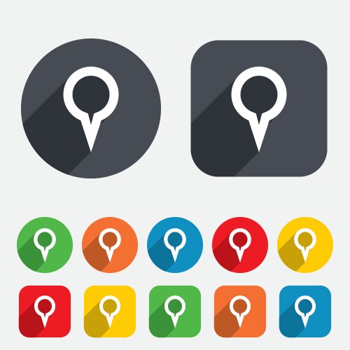 Map pointer sign icon marker symbol vector image