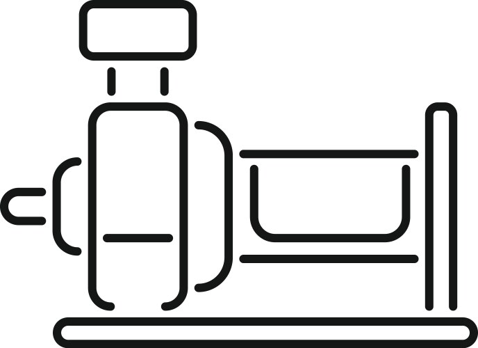 Water pipe pump icon outline system engine Vector Image