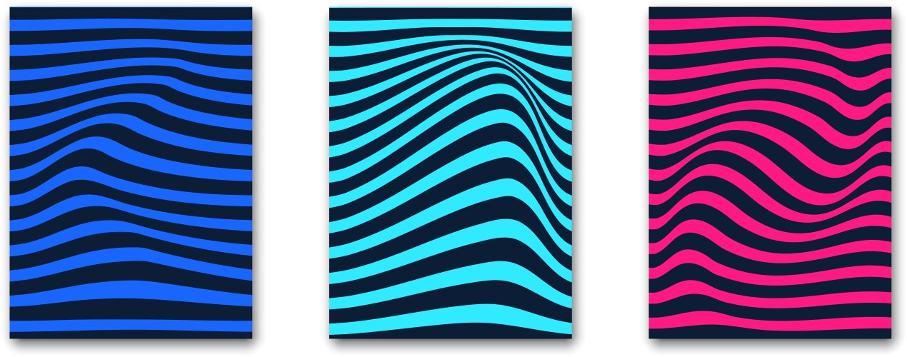 Abstract design with optical stripe pattern vector image