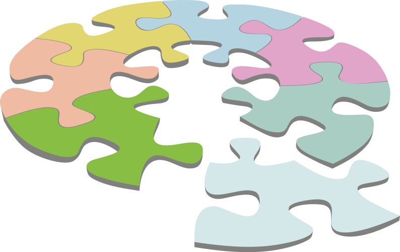 Jigsaw puzzle vector image