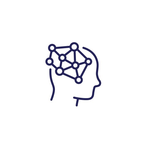 Neuron Connection Icon - Neural Network vector image