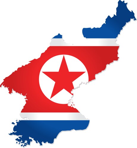 north korea map vector image