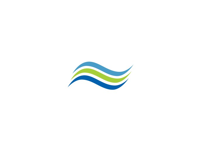 Line wave abstract water company logo vector image