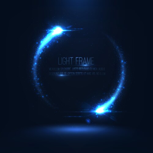 Magic frame consist of glowing particles vector image