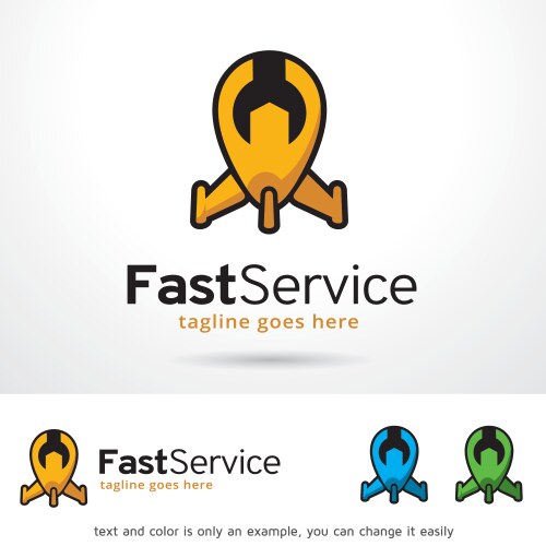 fast service logo template vector image