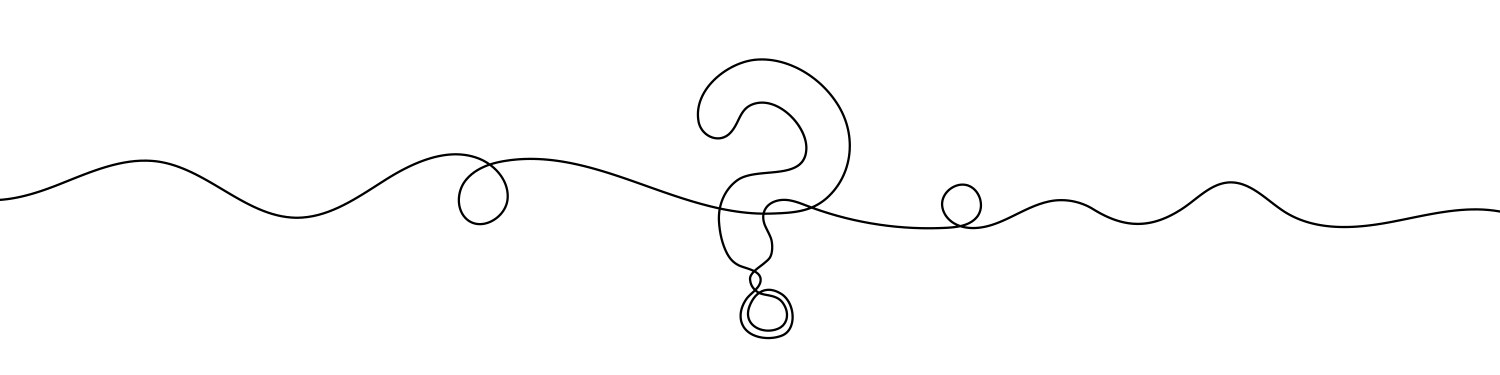 One continuous line drawing of question mark vector image