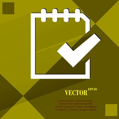 Notepad paper documents flat modern web design vector image
