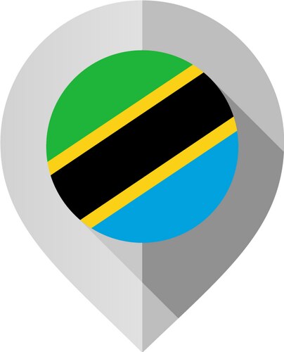 Tanzania Flag Pointer Icon – Royalty-Free Vector | VectorStock
