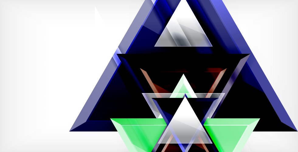 3d triangular minimal abstract background vector image