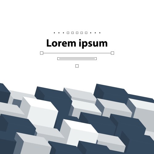 Abstract backdrop with random cubes vector image