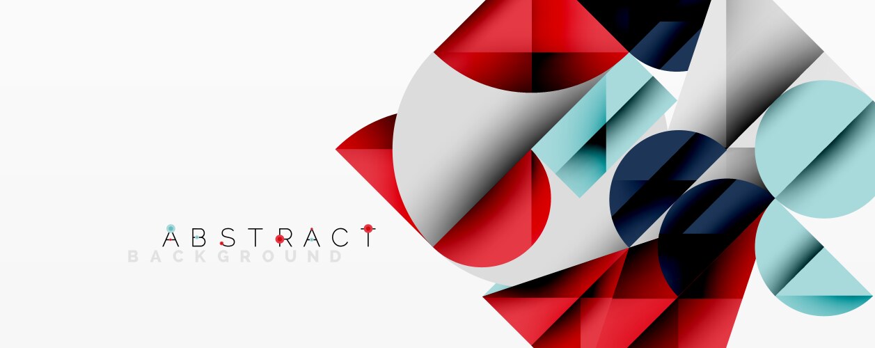Geometric shapes overlap creating vibrant vector image
