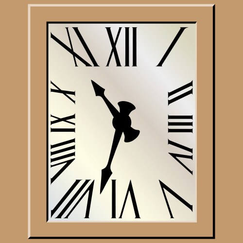 Roman numeral clock Royalty Free Vector Image - VectorStock