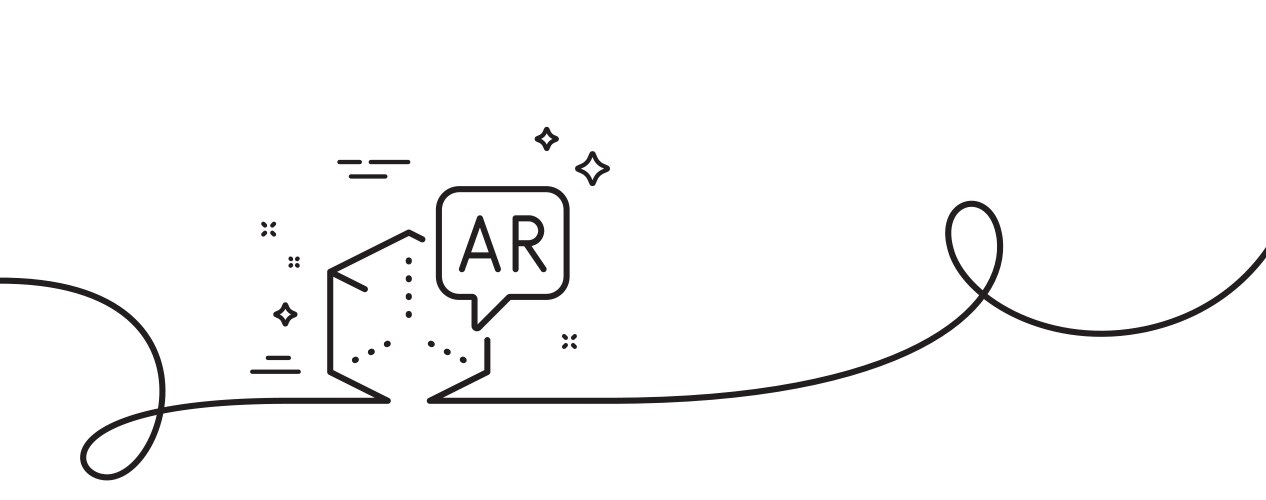 Augmented reality line icon vr simulation sign – Royalty-Free Vector ...