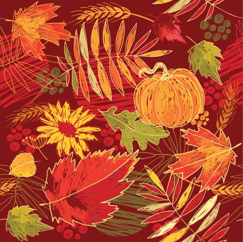 Autumn background Royalty Free Vector Image - VectorStock