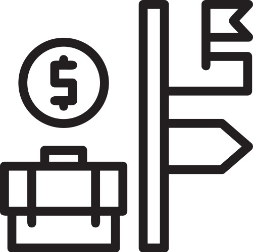 Career path linear style icon design vector image