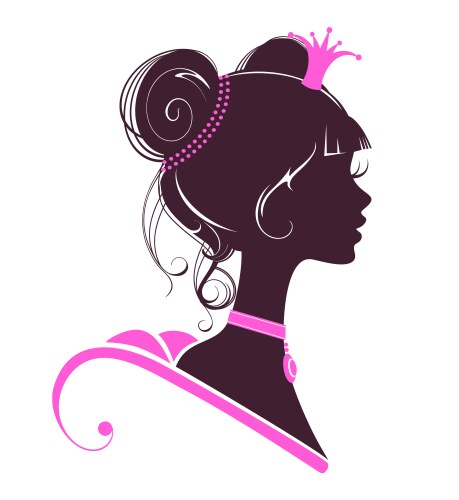 Elegant Princess Portrait Vector Image