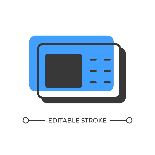 Intercom panel offset shadow line icon vector image