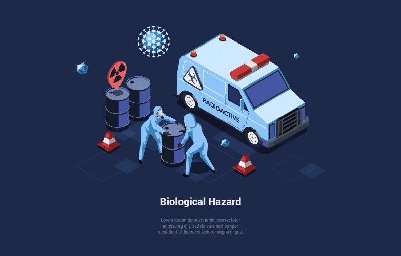 biological hazard concept vector image