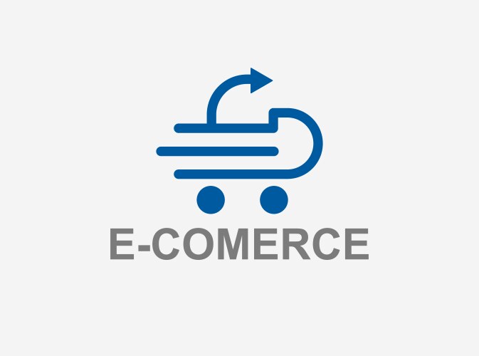 Modern ecommerce store logo Royalty Free Vector Image