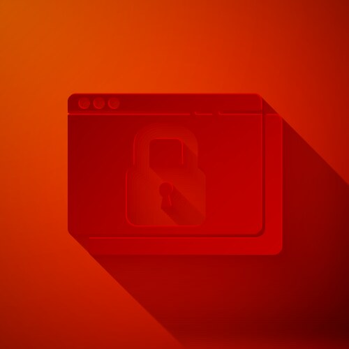 Paper cut secure your site with https ssl icon vector image