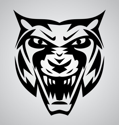 Tribal Tiger Face Vector Image