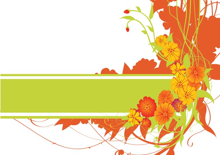 Elegant floral autumn site banner fall flowers Vector Image