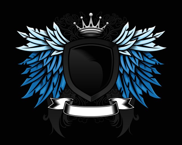 Royal Crest Shield Emblem Vector Image