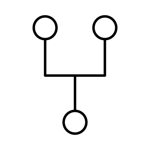 Code branch icon set merge data request symbol vector image