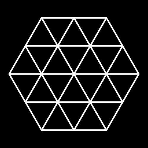 Triangle grid mesh pattern element vector image