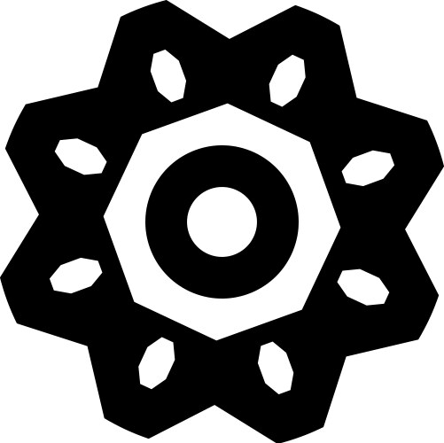 Gear - black and white Royalty Free Vector Image