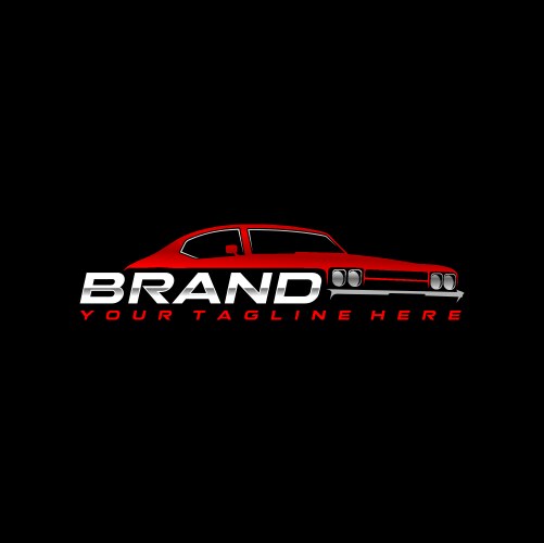 Auto paint logo template Royalty Free Vector Image