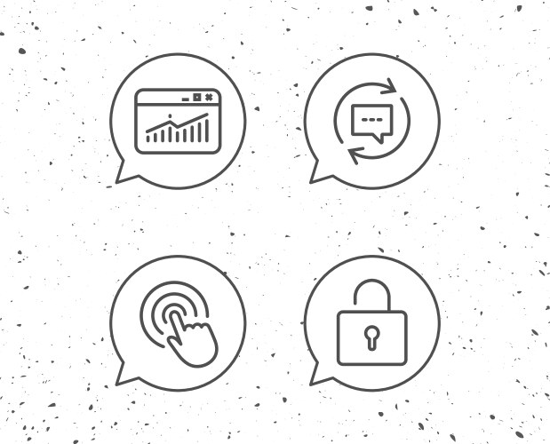 Click update comments and browser window icons vector image