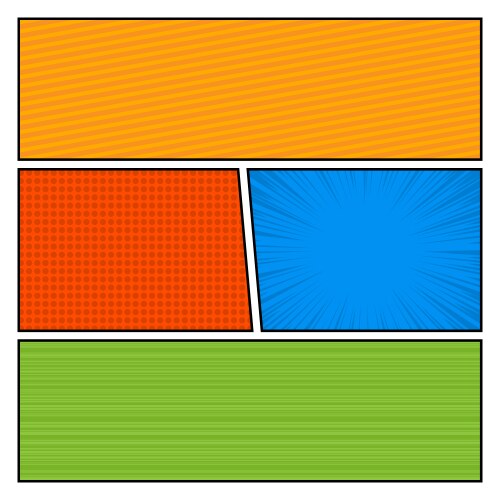 Comics pop art style blank layout template Vector Image