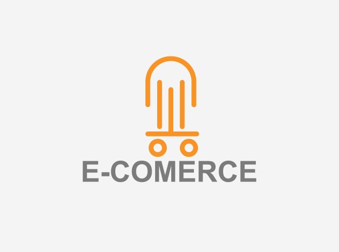 Modern ecommerce store logo Royalty Free Vector Image