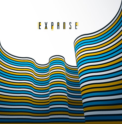 3d abstract lines in perspective background vector image