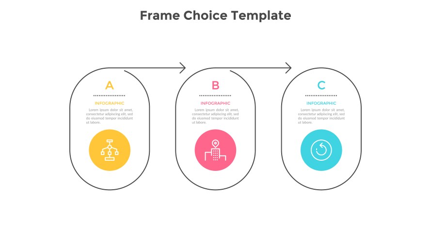 Modern infographic options template vector image