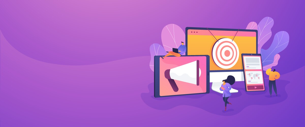 Multi device targeting web banner concept vector image