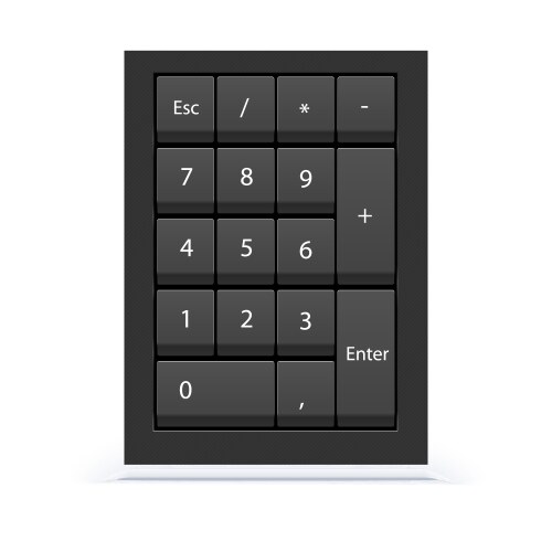 Numeric keypad close up view numpad with numbers vector image