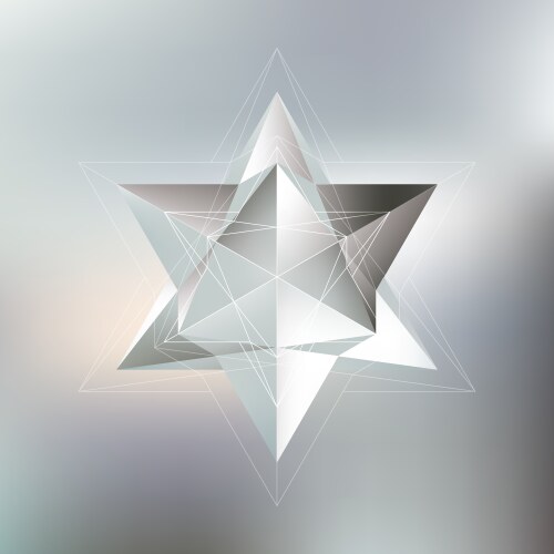 Polygon pattern with the reflection minimalistic vector image
