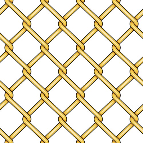 Seamless pattern with gold mesh netting vector image