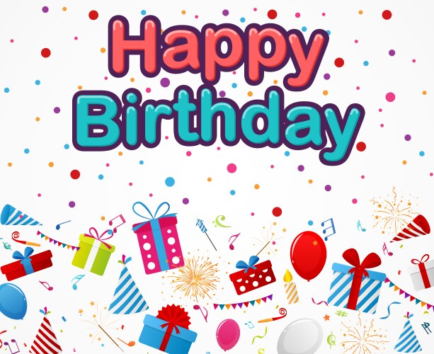 Happy birthday background template Royalty Free Vector Image