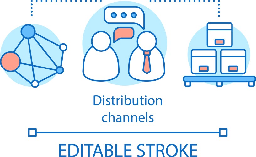 distribution channels concept icon vector image