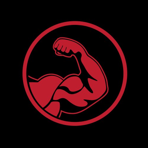 Muscular Arm Strength Vector Image