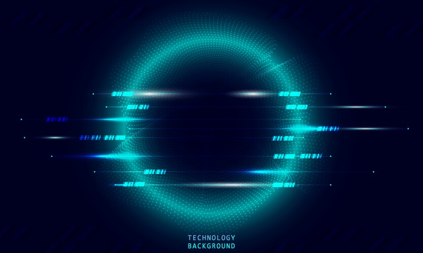 Abstract technology concept particle connection vector image