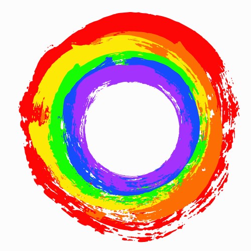 Acrylic painted rainbow Royalty Free Vector Image