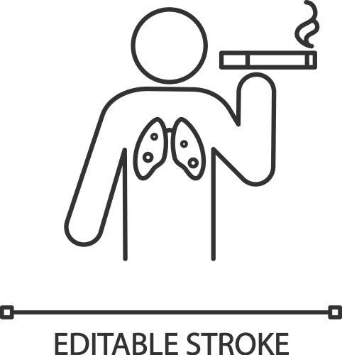 Bad habits linear icon Royalty Free Vector Image