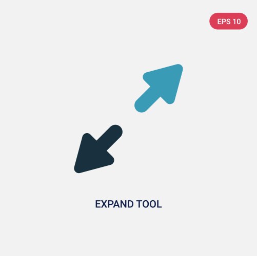 Two color expand tool icon from user interface vector image