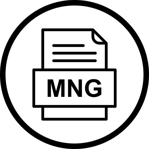 Mng file document icon vector image