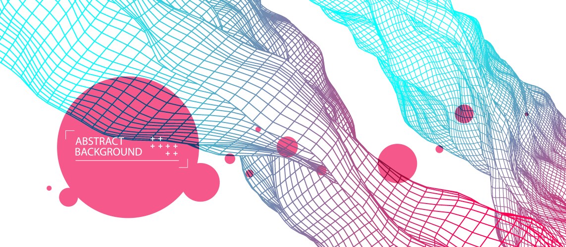 Abstract background with waves 3d surface Vector Image